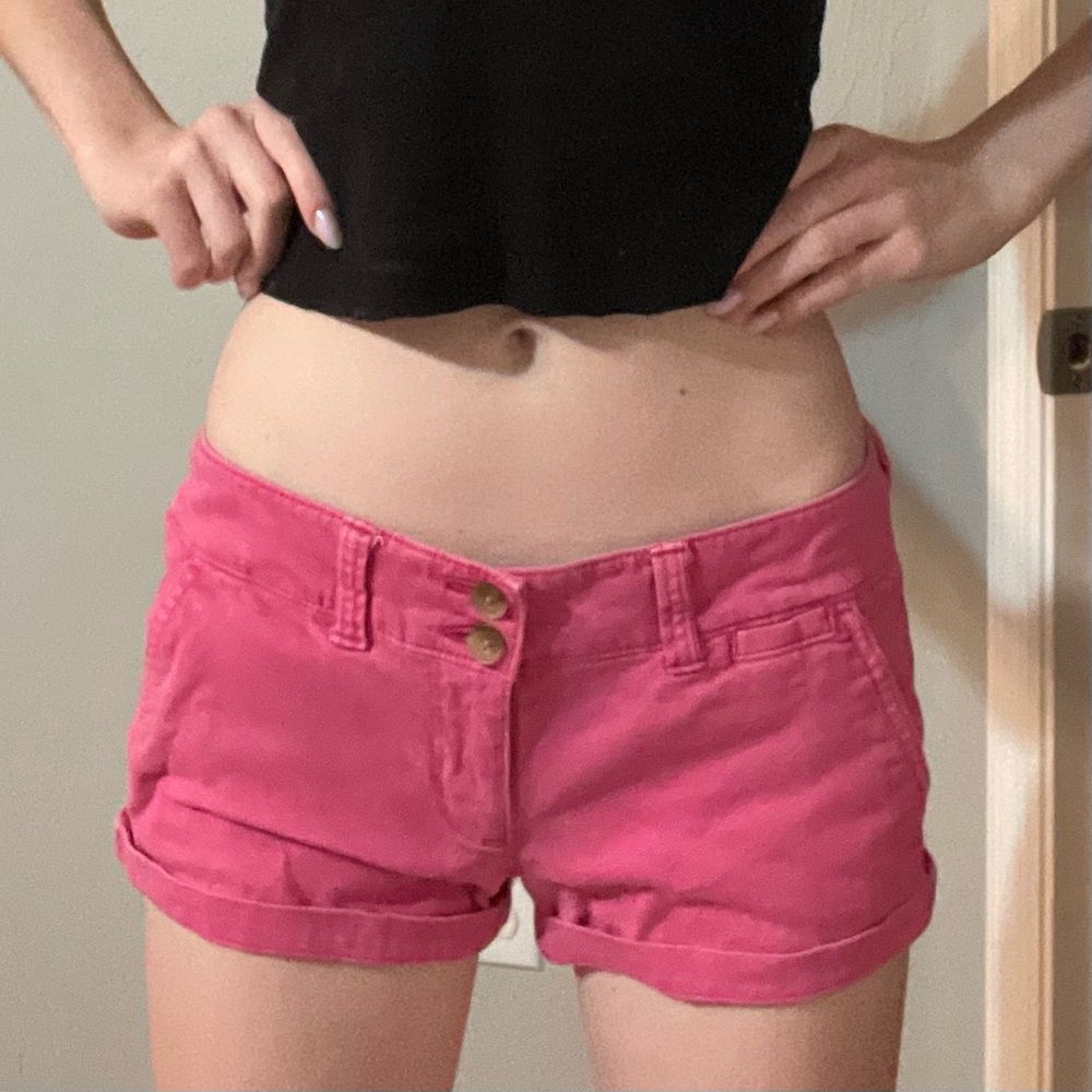 Pink low waisted shorts